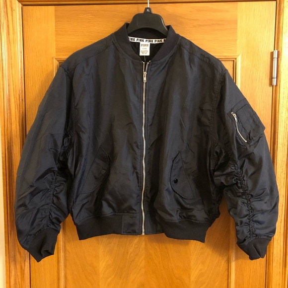 NWT PINK Victoria’s Secret Flight Bomber Jacket Size Medium - Picture 3 of 8
